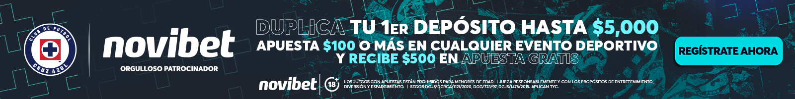 Cruz Azul Banner Novibet