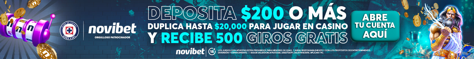 Cruz Azul Banner Novibet